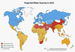 Water scarcity in 2025
