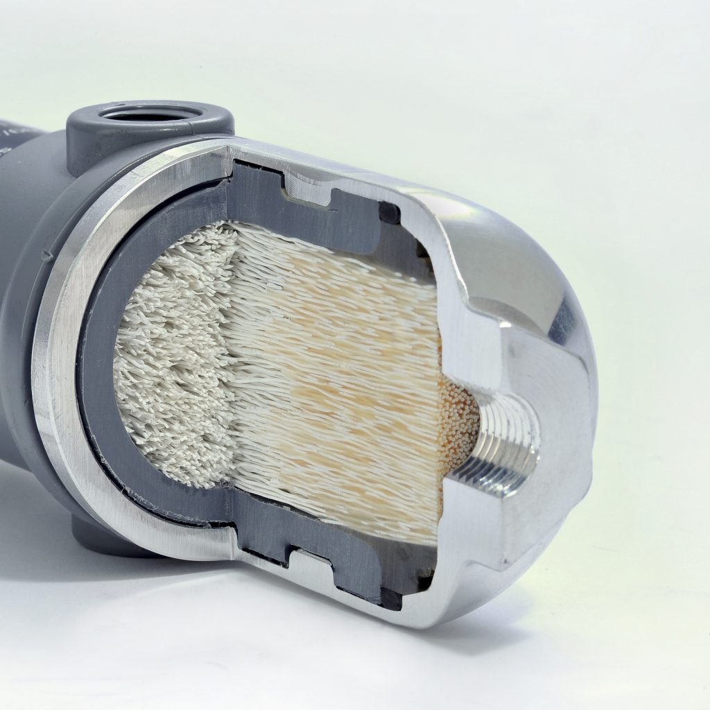 Cross Section of a hollow fibre membrane module