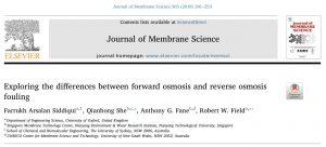 Exploring the differences between FO and RO fouling