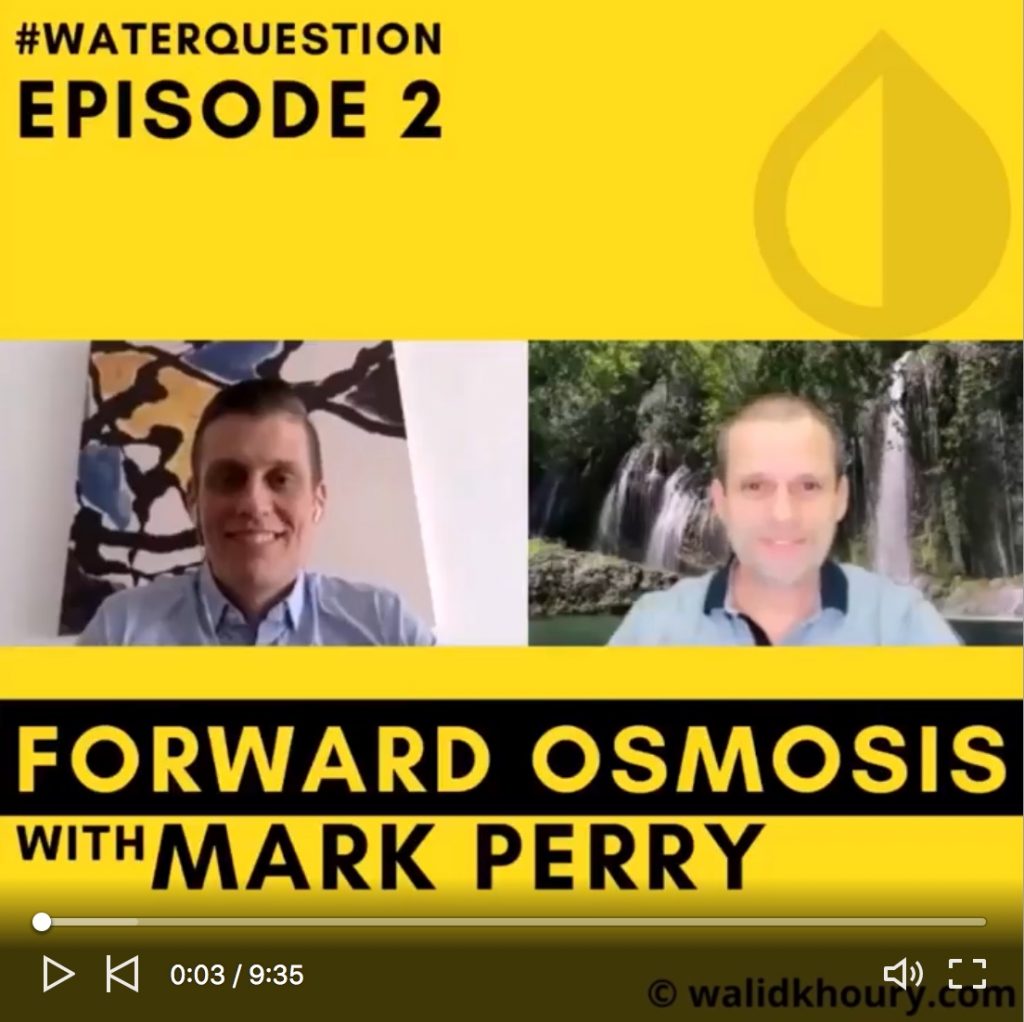 Interview with Walid Khoury about forward osmosis